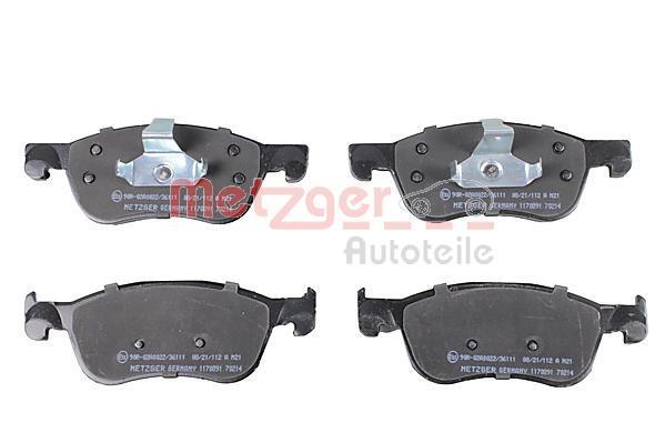 Jeu de 4 plaquettes de frein METZGER ref. 1170891